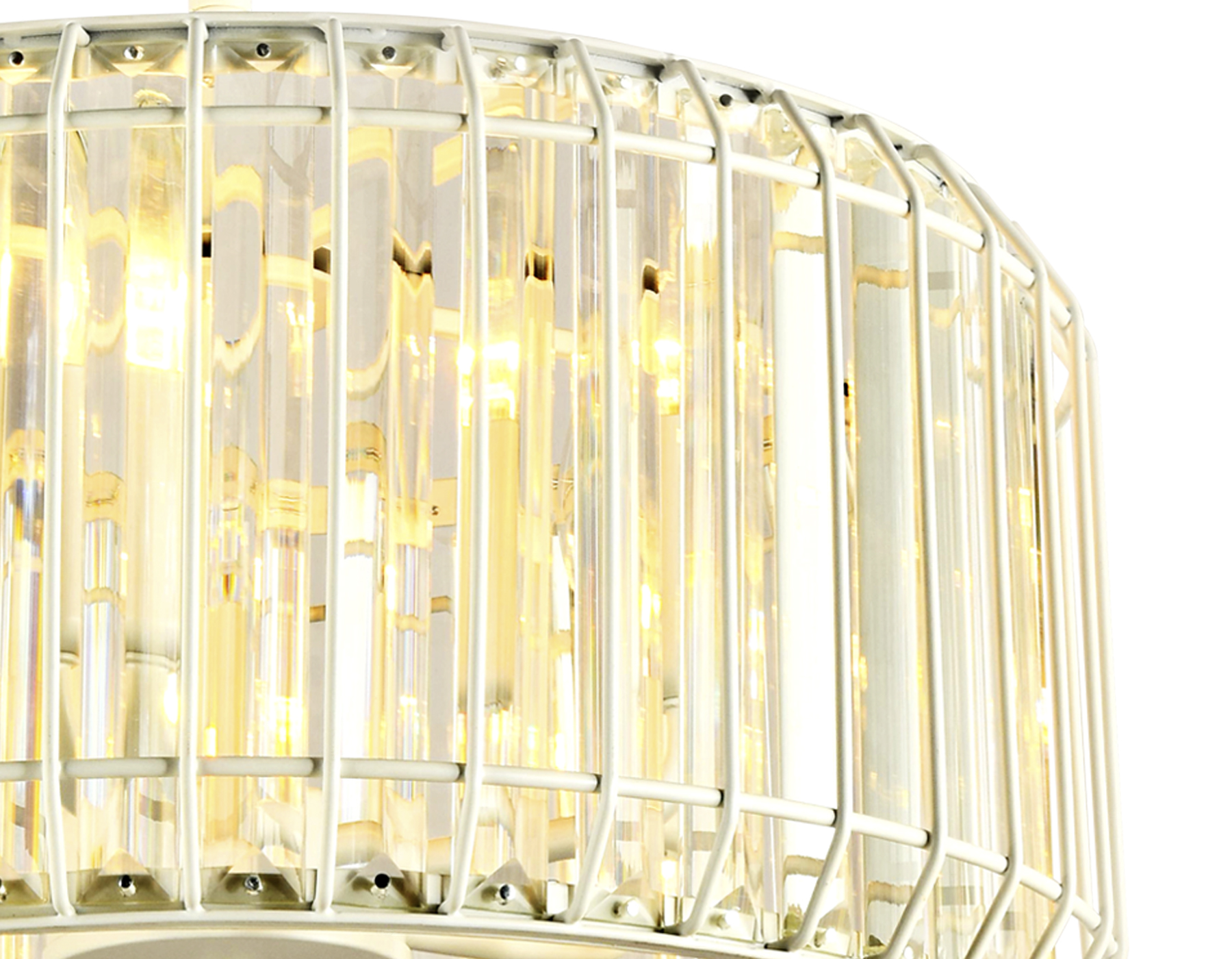 Подвесная люстра Ambrella с хрусталем TR5810 белый/прозрачный E14/5 max 40W D400*650